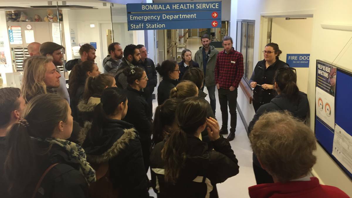 ANU medical students tour the Bombala Hospital with Dr Emma Cunningham in August 2017.