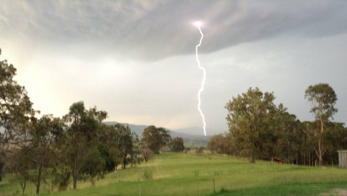 10-year-old Chloe Lucas from Brogo snapped this during Thursday's incredible thunderstorm.