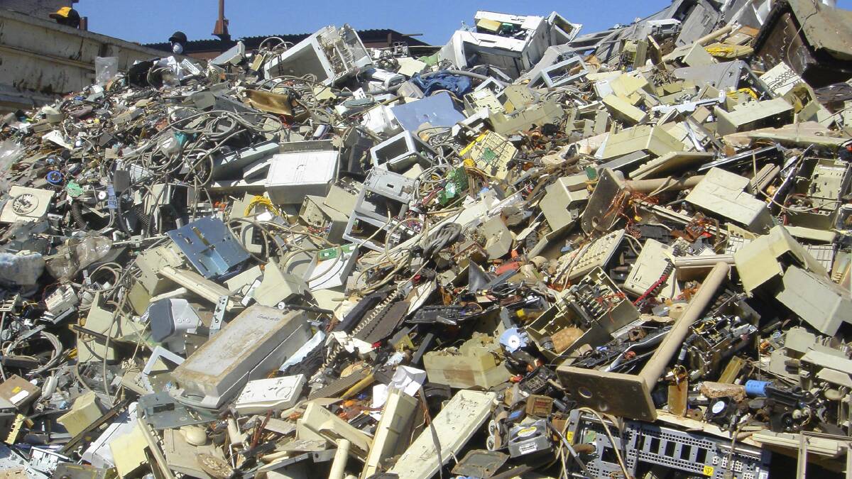 A mountain of e-waste. Fairfax file image.