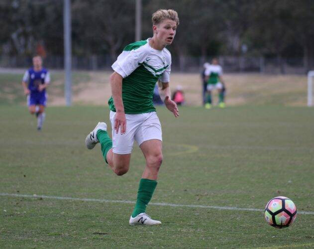 Football future: Merimbula product Lucas Mauragis, is heading into his second game playing for Canberra United in the Foxtel Y-League this weekend. Image: Supplied