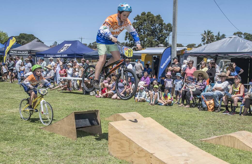 Flashback: Batemans Bay BMX Club riders wowed the crowd at the 2018 Seaside Carnivale. Photo: David Wallace
