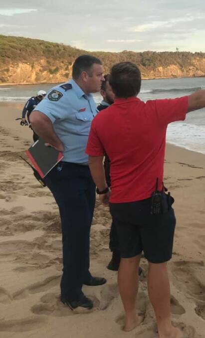 The search for a missing snorkeller begins on Monday, January 25. continues Image: Far South Coast Surf Lifesaving Branch. 