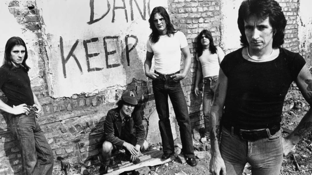 AC/DC: In the Bon Scott glory days. Malcolm Young is pictured second from right.