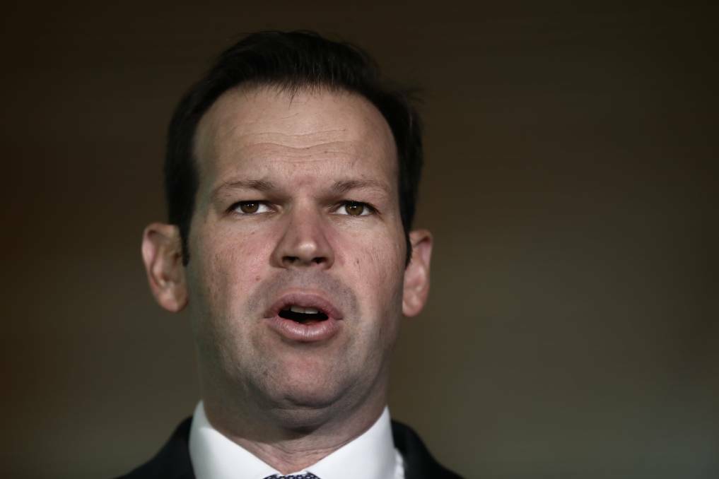 Minister for Resources and Northern Australia Matt Canavan speaks to the media at Parliament House in Canberra on July 1. Picture: Dominic Lorrimer