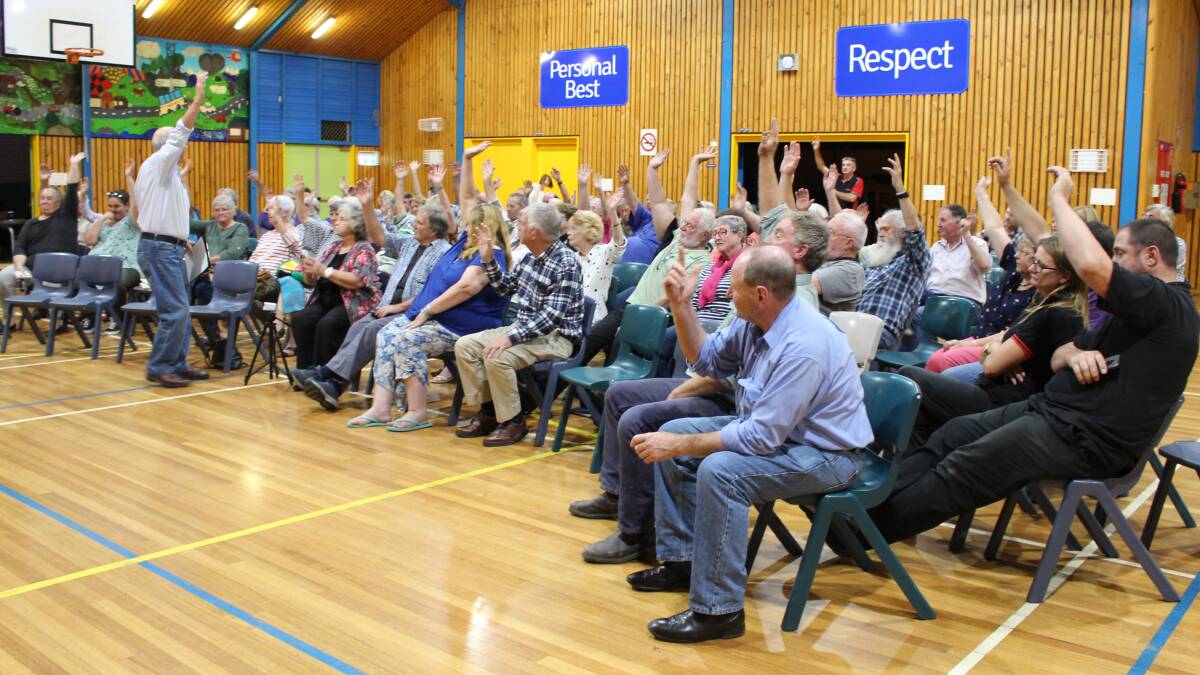 Members of the Bombala community unanimously pass the motion. 
