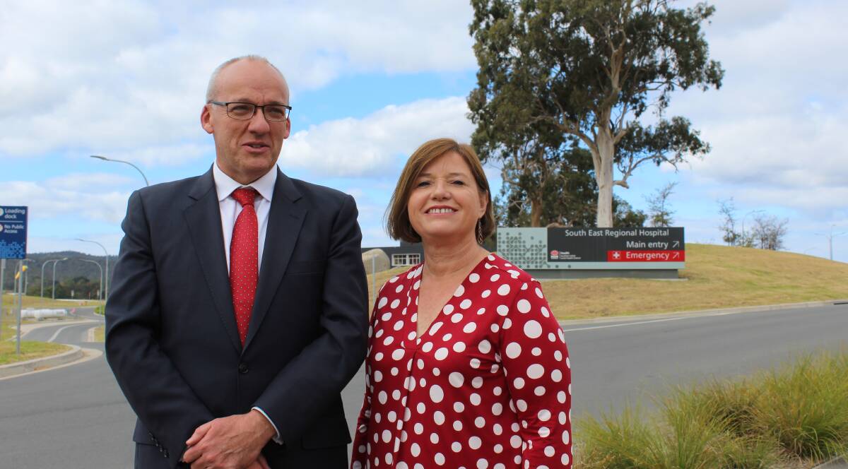 TALKING ABOUT POLICY: Leader of the NSW Opposition Luke Foley visited Bega on Friday to announce Leanne Atkinson as the party's candidate for Bega.