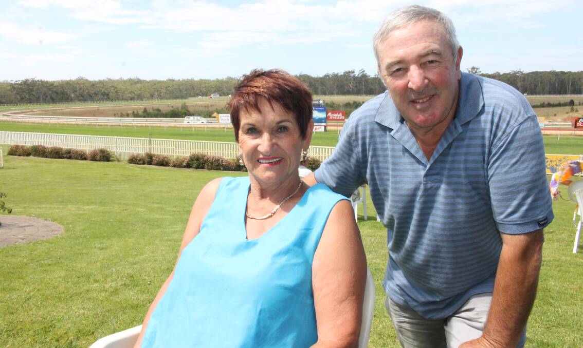 LOVE OF RACING: Barbara and Peter Joseph enjoy the sun while attending the Tathra Cup at the Sapphire Coast Turf Club on Monday. 