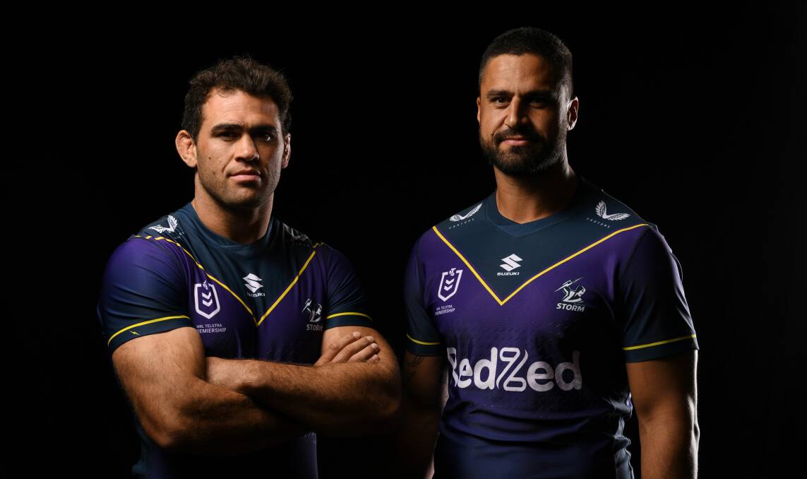 Homegrown leader: Bega's Dale Finucane and Jesse Bromwich have been named co-captains for the Melbourne Storm for 2021. Picture: Melbourne Storm. 