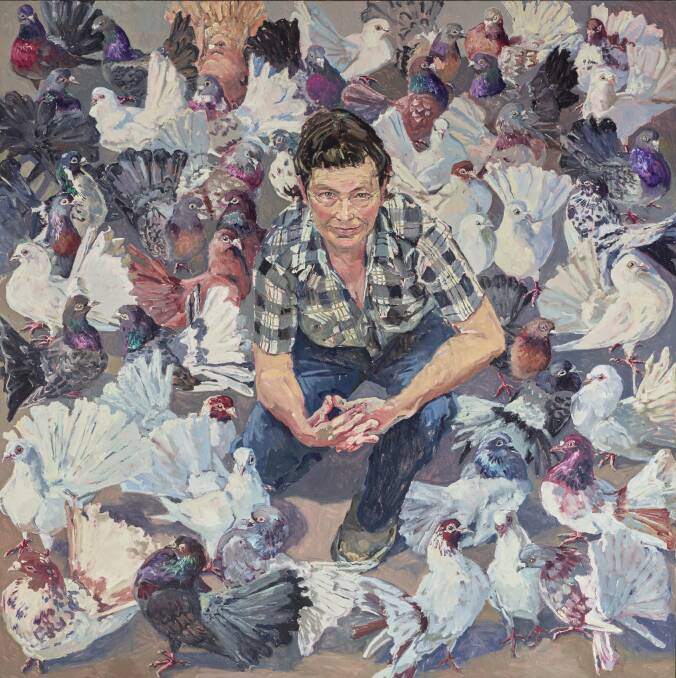 Lucy Culliton's 2016 Archibald entry Lucy and fans.
