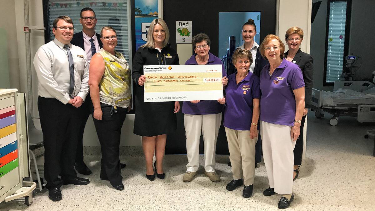 THANKED: The Commonwealth Bank’s Bega branch manager with Bega Hospital Auxiliary president Anne Sheedy on Thursday. Picture: Supplied