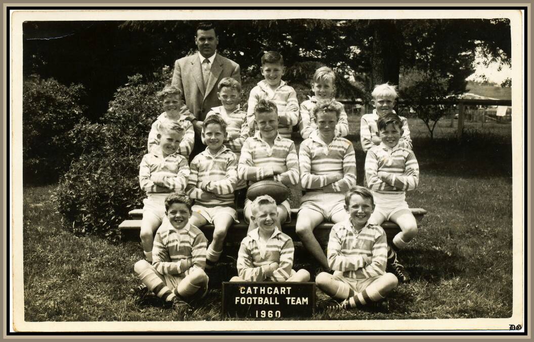 GOLDEN OLDIE: 1960 Cathcart Schoolboy's Rugby League Football Team with teacher and coach Ron Irvine.