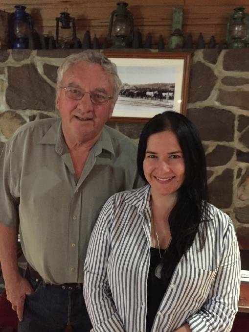 Bombala and District Chamber of Commerce's new vice-president Les Atkins and president Zoe Joseph.