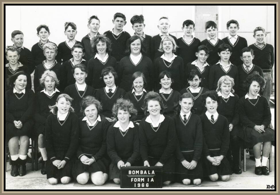 Bombala Secondary School students Form 1A taken in 1966.