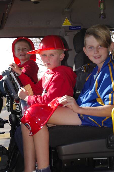 FIRE ENGINE: The Guthrie boys had a wonderful time at the NSW Fire & Rescue Open Day in Bombala last year.