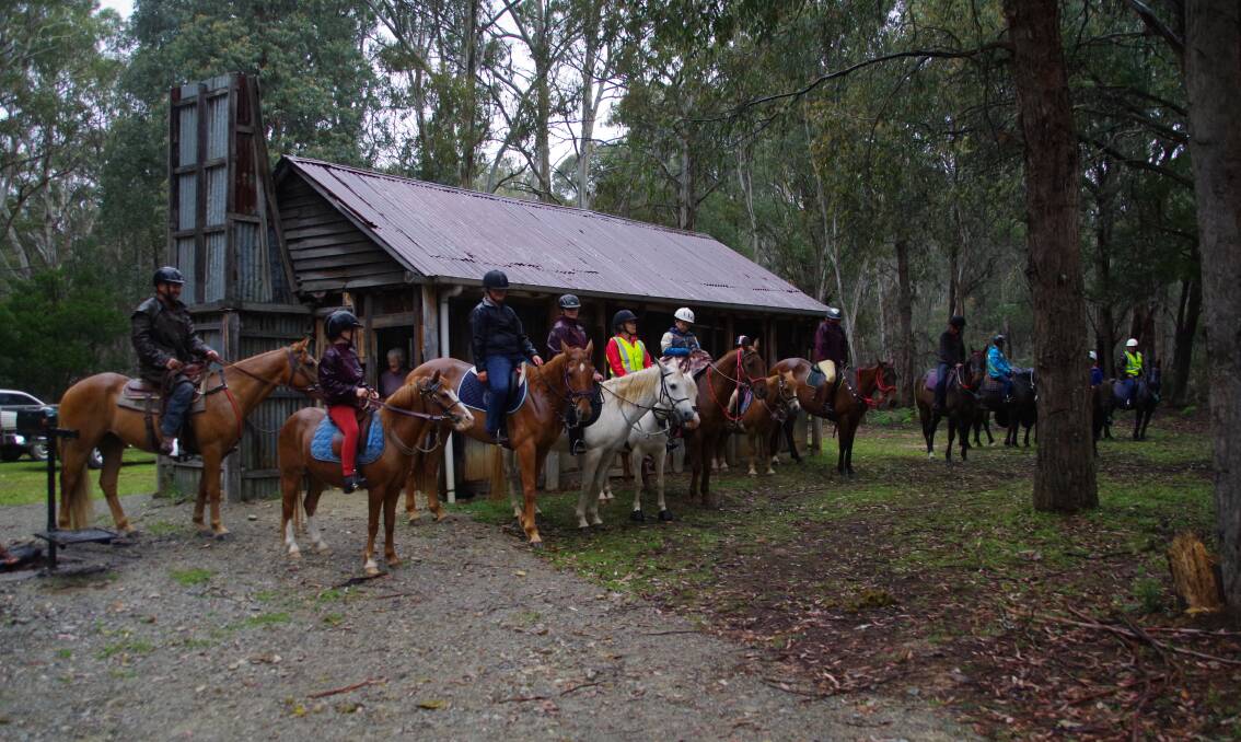 PONY CHRISTMAS: Delegate Pony Club riders arrive at Wilson's Hut just over the border in Bendoc on the weekend for their last rally of the year and first trail ride for the club.