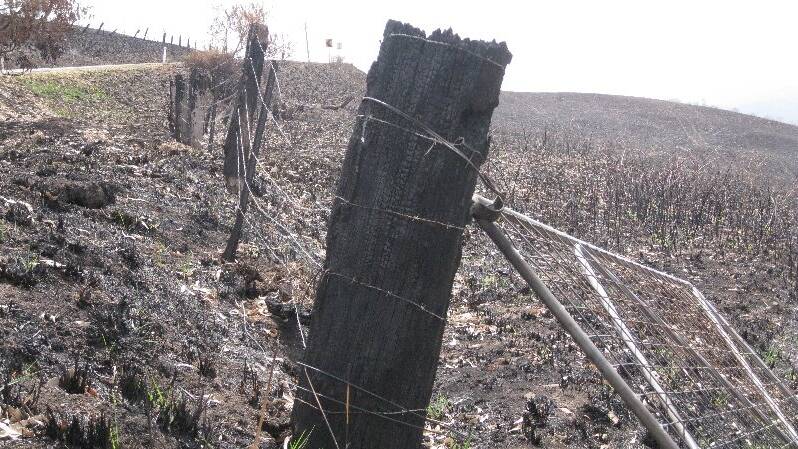 Fencing impacted by fires