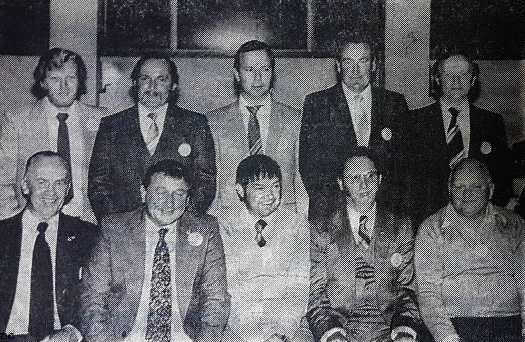 GOLDEN OLDIE: Do you recognise any of these gentlemen from a photo published in the Bombala Times in 1982?  If you do we would love to hear from you.