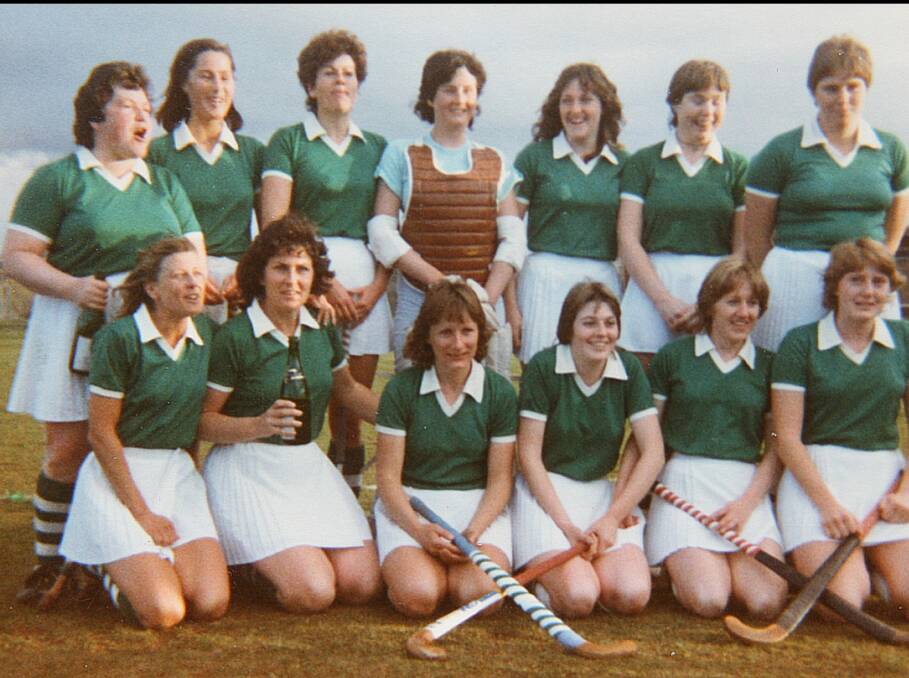 GOLDEN OLDIE: Here's this week's Golden Oldie of a women's hockey team taken in the 1980's.  Do you recognise anyone in the photo?  