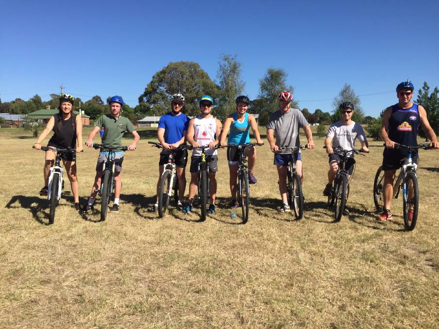 TRIATHLON: The riders in the Open section of the Bombala 2017 Australia Day Triathlon get ready to start their leg of the cycling race. Great cash prizes to be won.