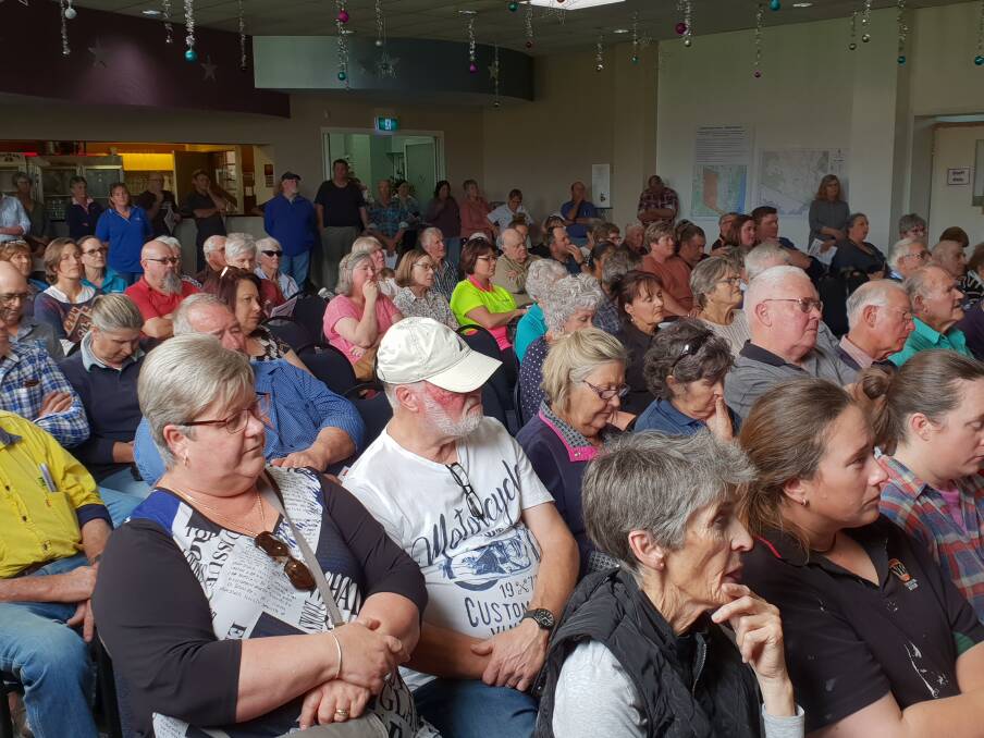 Concerned residents packed the community meeting at Club Bombala on Thursday to hear Bombala RFS Fire captain Warren Kimber's bushfire update.