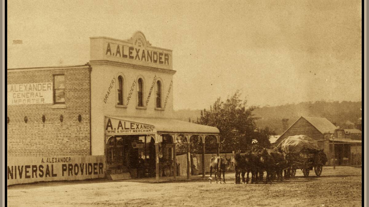 GONE: The old A Alexander building formerly located in Maybe Street was destroyed after a fire and massive explosion tore through the premises in 1905.