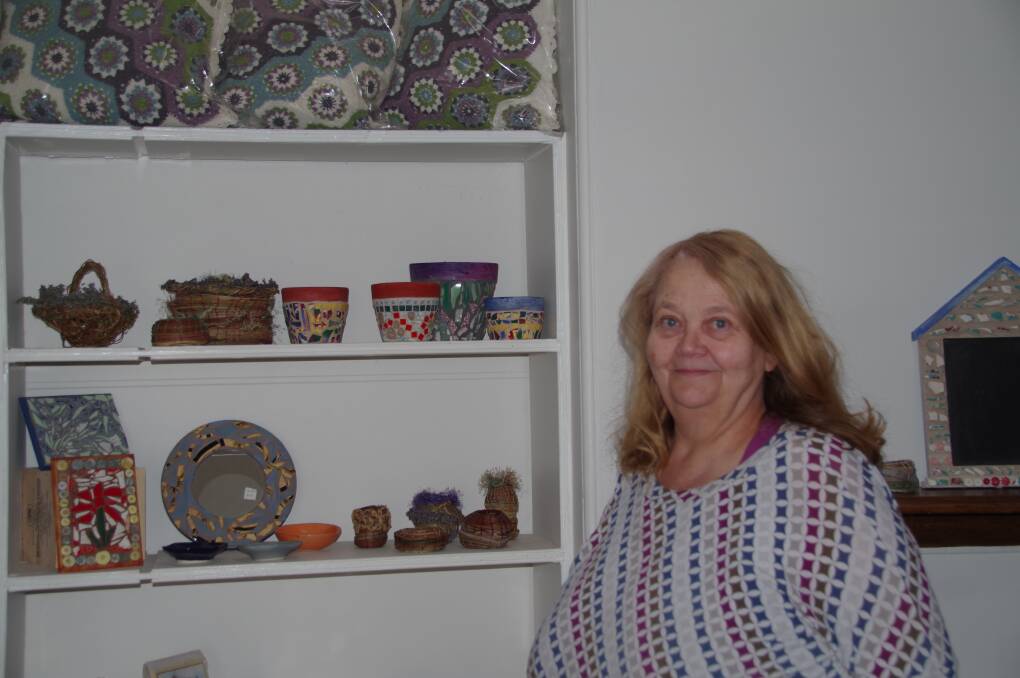 Karen Cash is setting up shop in the old Delegate Post Office building where she plans to hold workshops and sell hand-woven baskets, mosaics and other local produce.