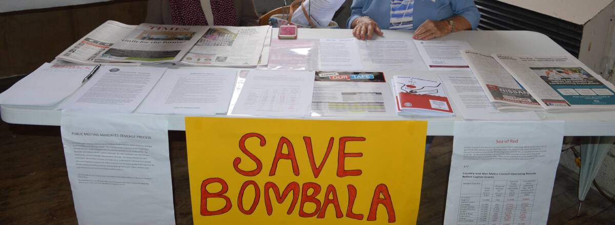 The Save Bombala Inc. demerger petition will be available to sign at the Bombala Street party on Friday, December 13.