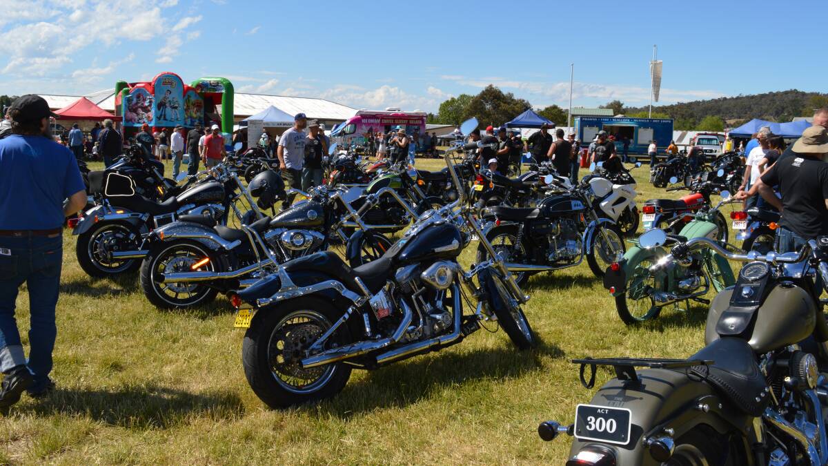 BIKE SHOW: Some of the bikes in the Show and Shine categories at last year's 2016 Bombala Bike Show. Early bird and raffle tickets now on sale.