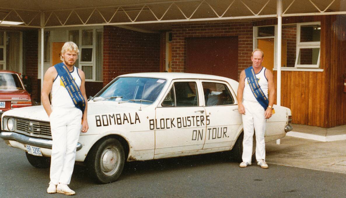 GOLDEN OLDIE:  Bombala Blockbusters on Tour.  Does anyone recognise the fellows in this photo or know what they are up to?  If you do we would love to hear from you.