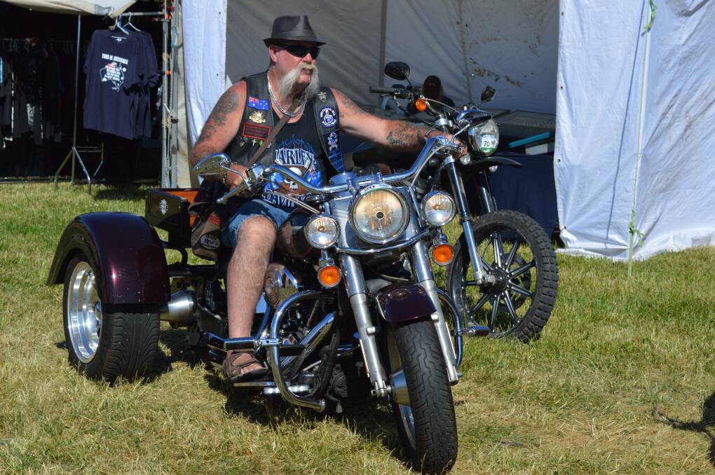 BIKE SHOW: Winner of the Best Trike in the Show and Shine category at the 2016 Bombala Bike Show was "Mo" Wayne from Bairnsdale. 