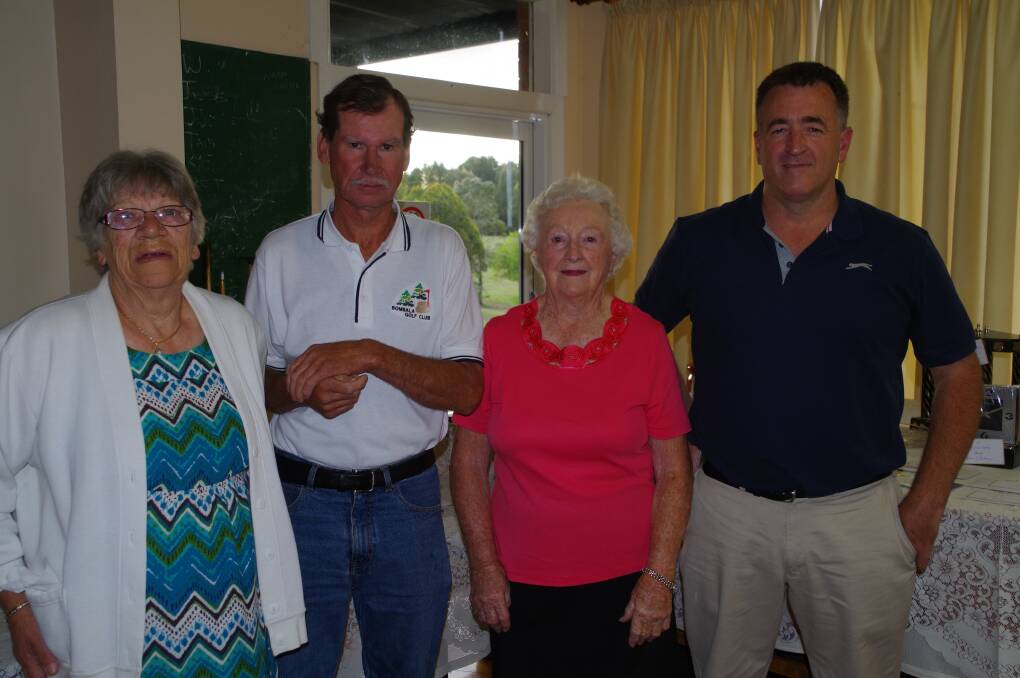Bombala Golf Club Handicap Champ Jean Mclean, president Brendan Weston, women's president Betty Crawford and Handicap Champ Glen Hampshire.