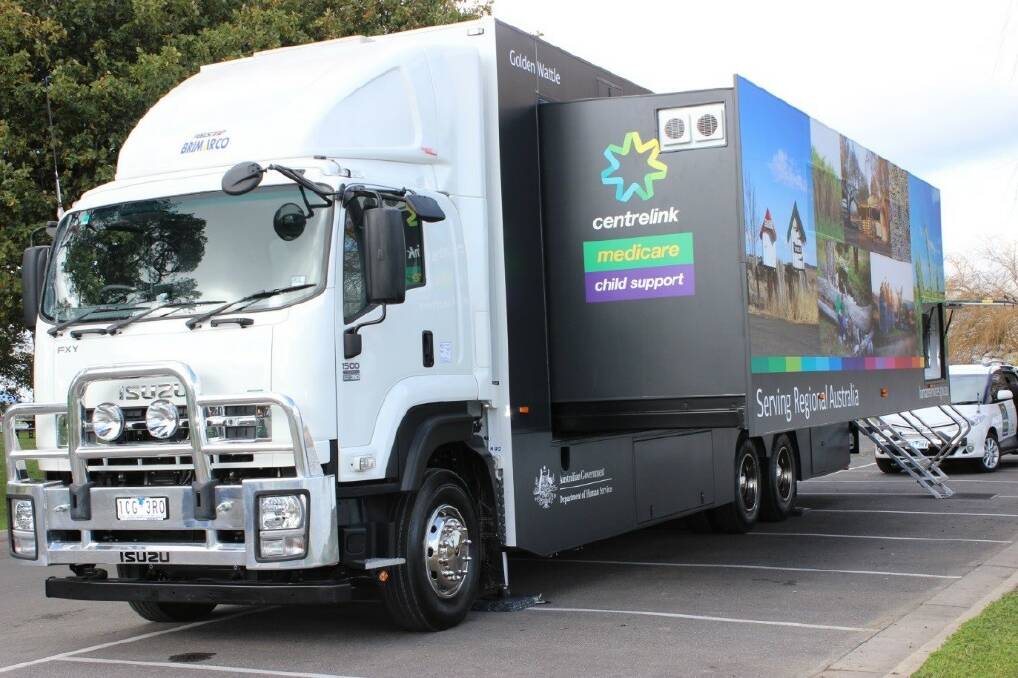 HUMAN SERVICES: The Golden Wattle truck will be visiting a town near you offering access to Centrelink, Medicare and Child Services.