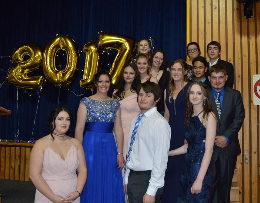 SCHOOL FORMAL: Bombala High School HSC students of 2017 at their school formal held in the school hall on Friday night.