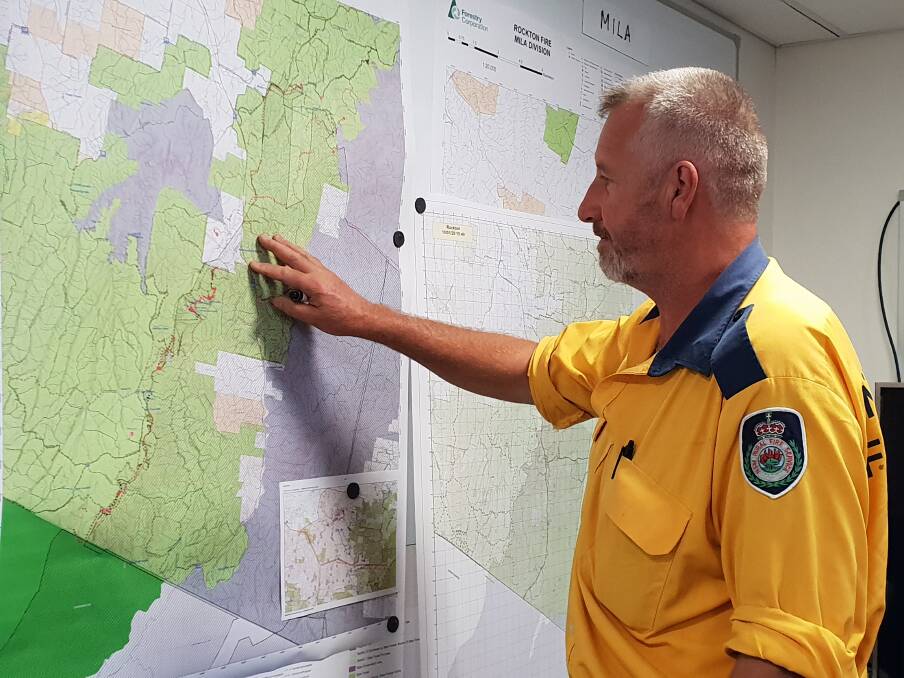 Tim Ingram at the RFS Control Centre keeps watch on local bushfires.