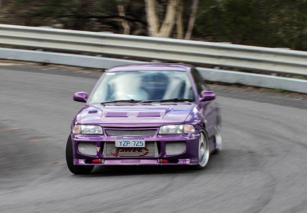 Mitsubishi Lancer Evo in the top bend in one of the Mount Gladstone Hill Climbs.  The first Hill Climb of 2018 is on Sunday. Get your registrations in now.