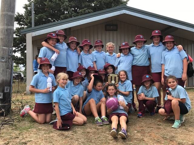 CHAMPION NETBALLERS: The Bombala Public School netballers that travelled to Cooma for a Gala Netball Day and coming home overall winners.