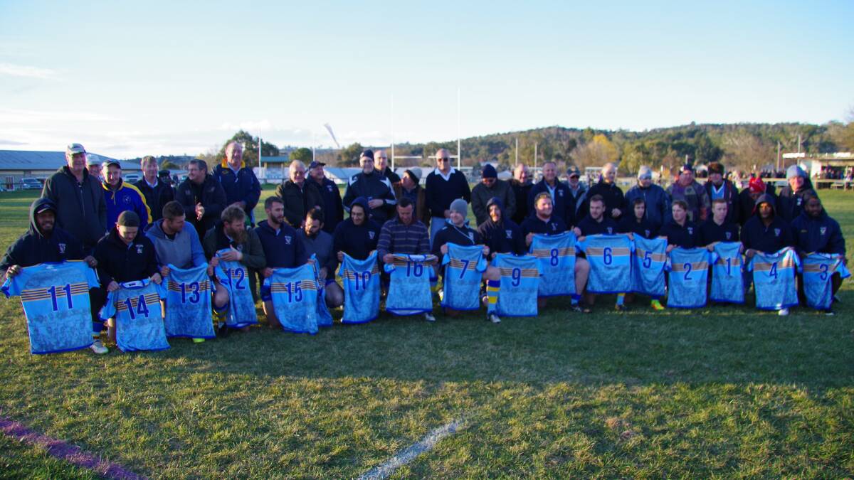 The Bombala Rugby League Blue Heelers were presented with their men's heritage jerseys by supporters and sponsors of the club.