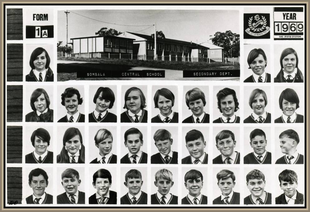 Bombala Central School secondary division for 1A taken in 1969.