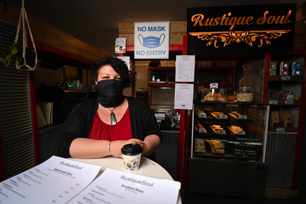 TEMPORARY CLOSURE: Beechworth business owner Paula Rangi will shut the doors of her cafe, Rustique Soul, for the next six weeks due to Victoria's COVID-19 restrictions. Picture: MARK JESSER