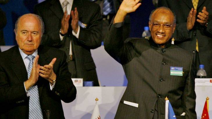 Sepp Blatter and Mohamed bin Hammam, pictured in 2011. Photo: AFP 