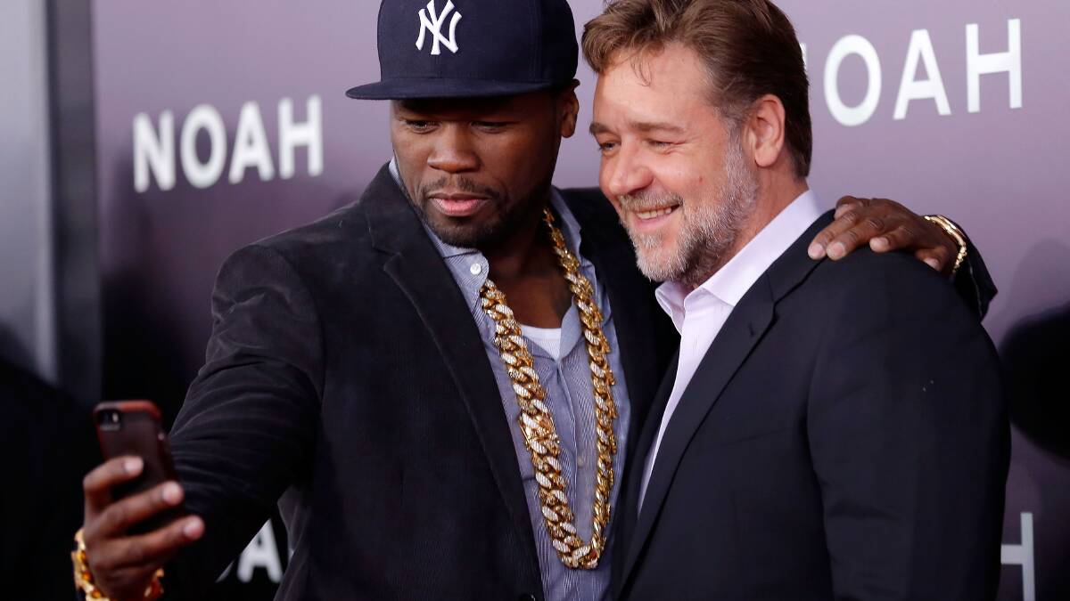 50 Cent and Russell Crowe. Pics: Getty Images