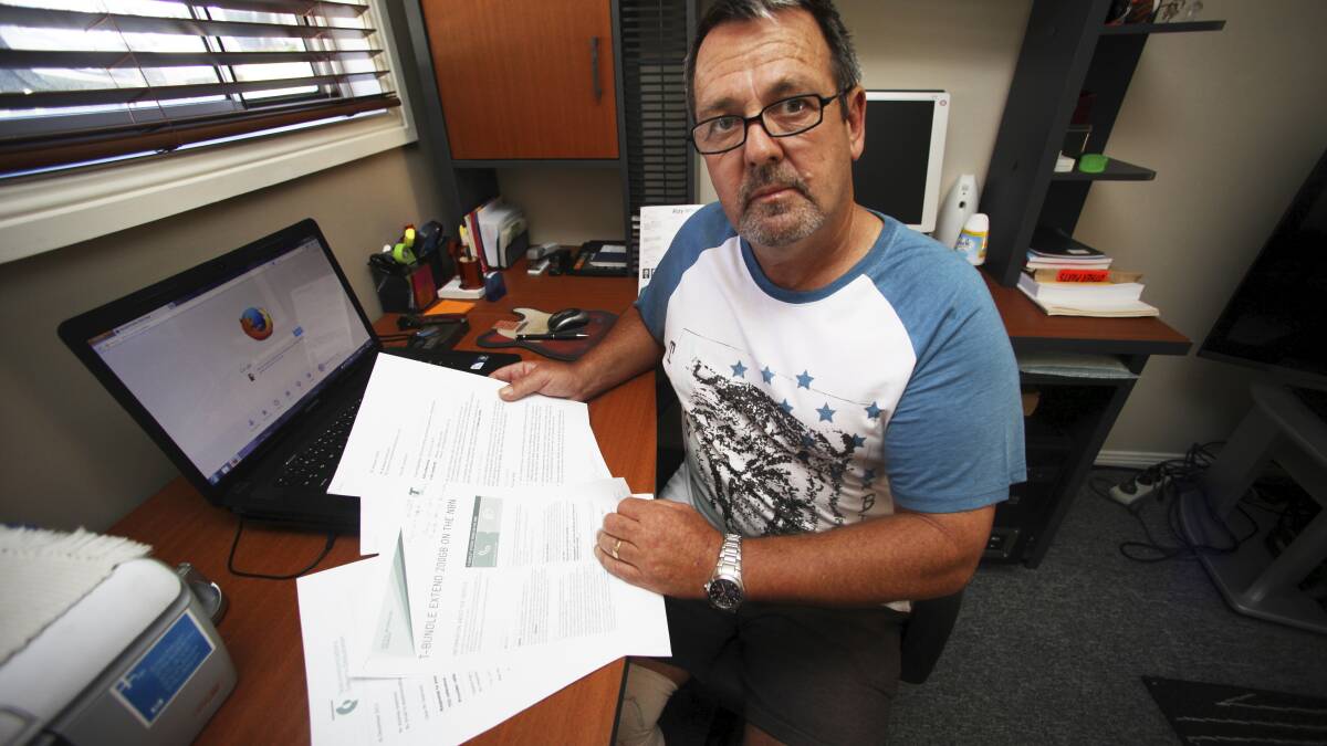 KIAMA: Andrew Seamons from Kiama Downs has experienced ongoing difficulties connecting to the NBN, more than six months after he signed up. 