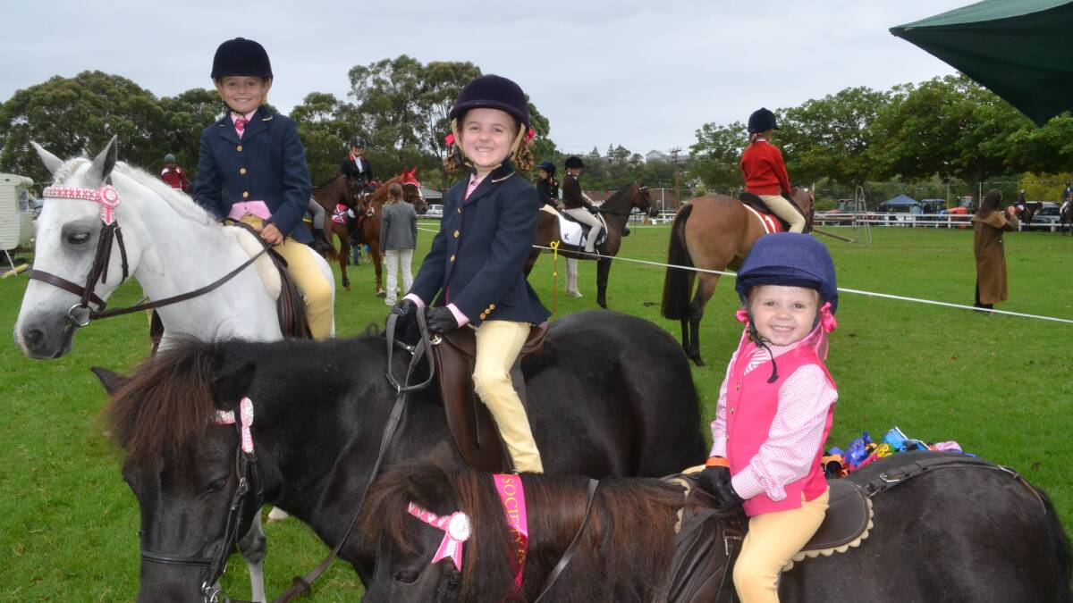 ULLADULLA: All wearing pink for their equestrian events at the weekend’s Milton Show were sisters Jorjah, Molly and Tilly Drysdale from Brooman.