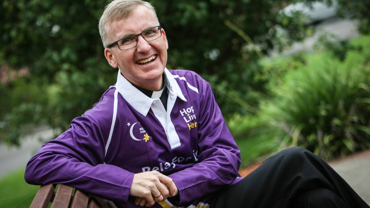 KIAMA: Cancer survivor Father David Catterall is one of the ambassadors for the 2014 Shellharbour Relay for Life.