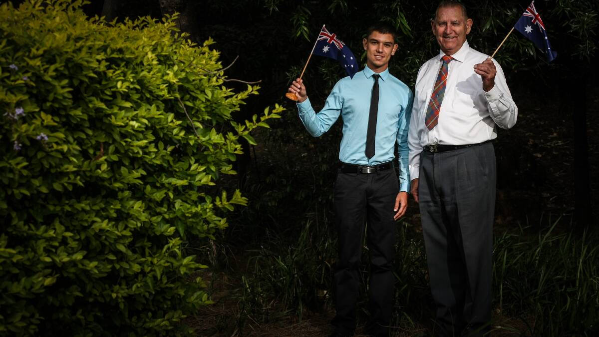 KIAMA: Shellharbour City Council Australia Day Citizens of the Year awards recipients Corey Belsito and Ron Dryburgh. 