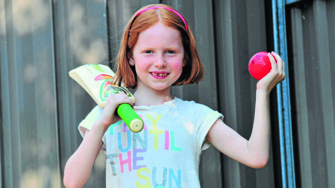 Kaylee Grenfell is one of a host of young kids taking up cricket this season after the success of Michael Clarke's Australian team. Picture: Jude Keogh 