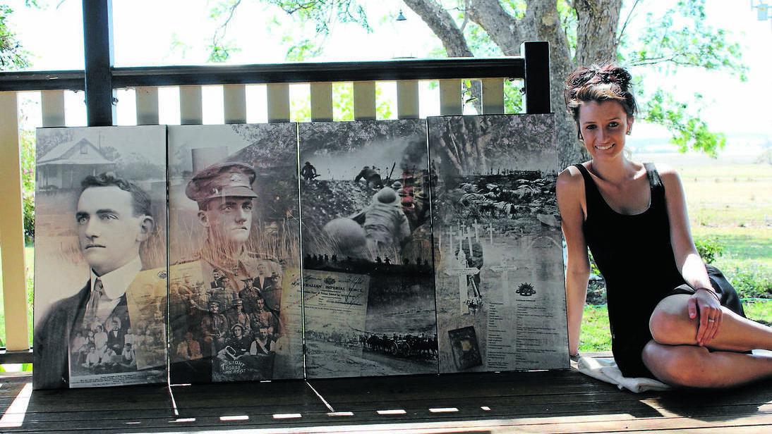  Inverell teen Sarah Dean with her HSC major artwork, which was brought to life by a combination of curiosity and luck. 