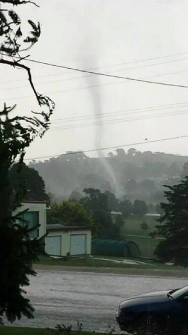 The twister was an amazing event to watch and Adele Mounsey-Hodak was kind enough to share this great image of the funnel.  
