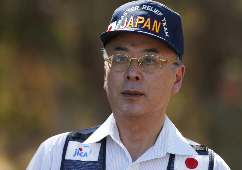 Japan's Disaster Relief Team Leader Masahiko Kobayashi prior the departure of a Japanese Maritime Self-Defence Force Lockheed P-3C Orion from the RAAF base Pearce to commence a search for possible debris from the Malaysian Airlines flight MH370 on March 24. Picture: Getty