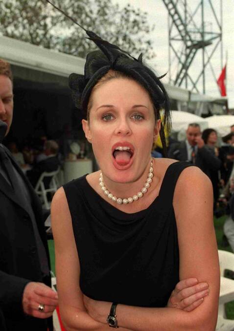 Charlotte Dawson at Doncaster Day at Royal Randwick in 1999. Picture: Getty Images